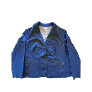 Talbots Womens 20 Stretch Denim Blazer Career Business Casual Office NWT